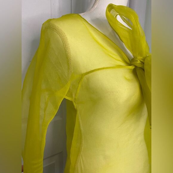 See-through Top with Graphic & Architectural Curves - Picture 6 of 7